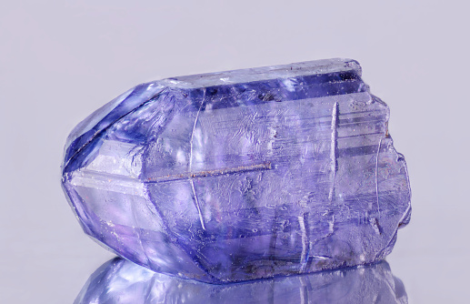 Blue and violet rock-formed tanzanite