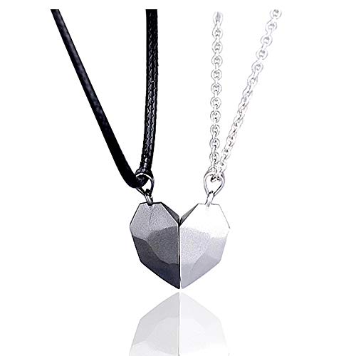The black and white two-piece pendant which connected because of its magnet