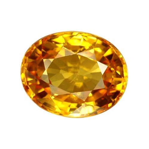 Brown-yellowish glossy sapphire stone