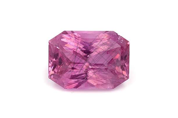 Fake pink sapphire full of scratch