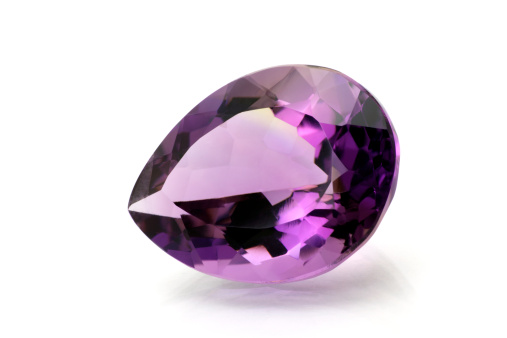 Violet-black pointed shape alexandrite stone