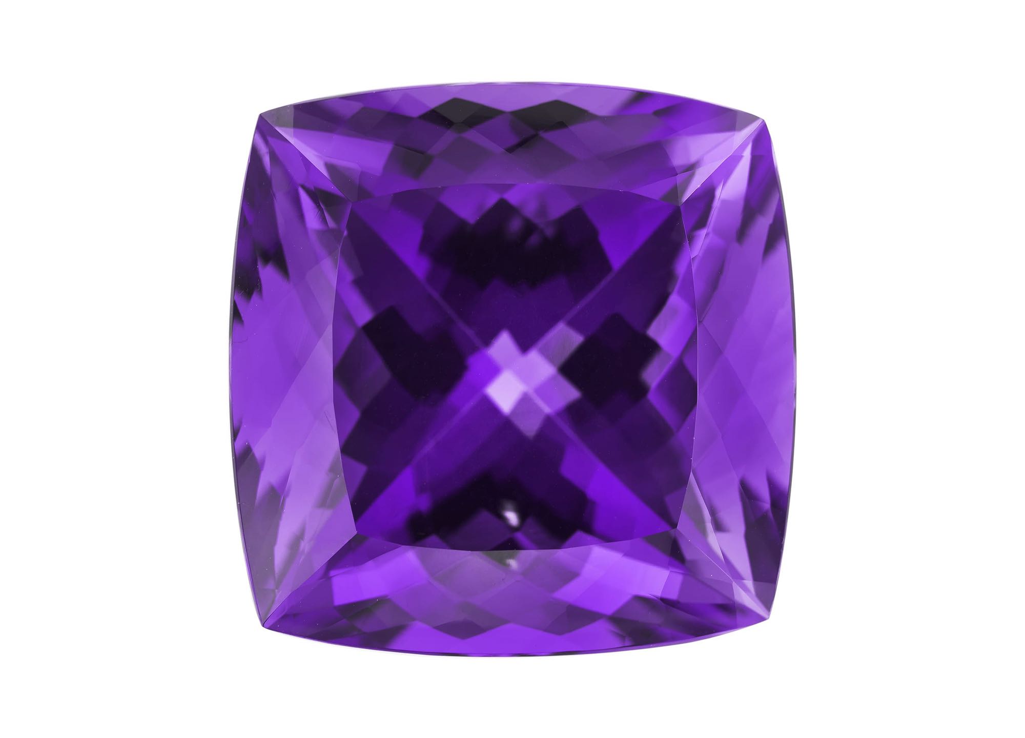 Purple Amethyst on a white background