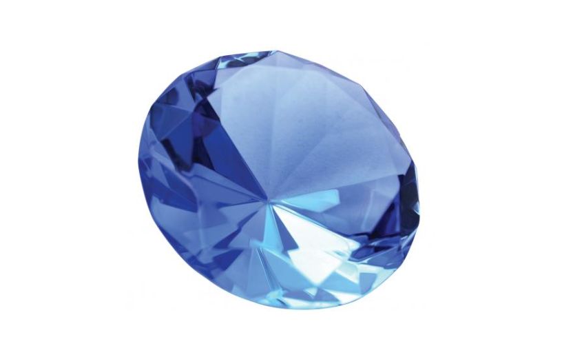 Blue Sapphire gem on a white background
