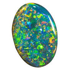 A Piece Of Round And Colorful Opal Stone
