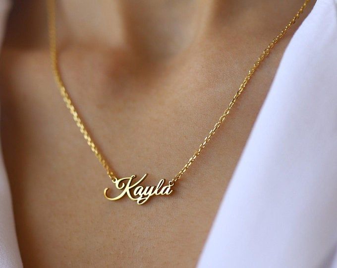 Custom Kayla gold necklace