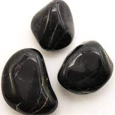 Three Pieces Of Random Shaped Black Onyx Stones