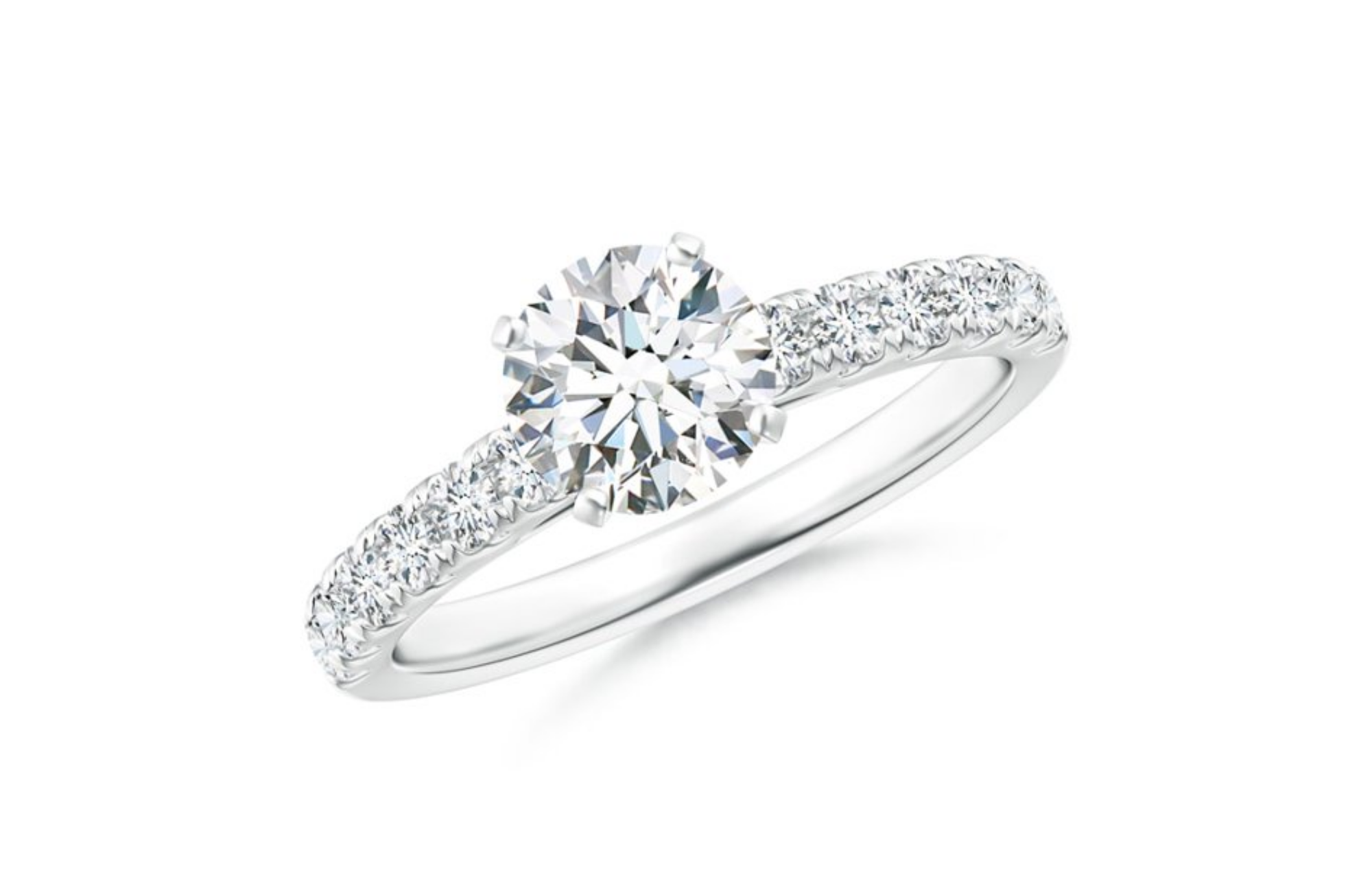 A sparkling round diamond ring