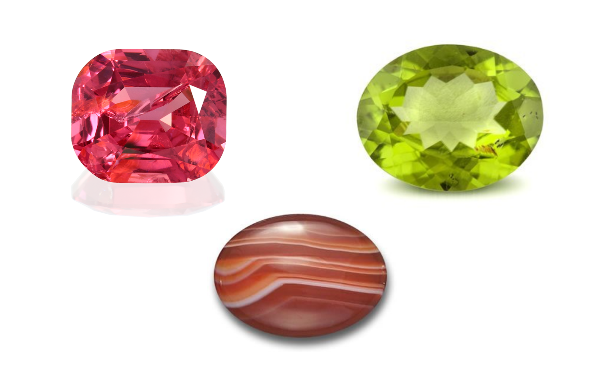 Three stones which are the Spinel, Peridot, and Sardonyx