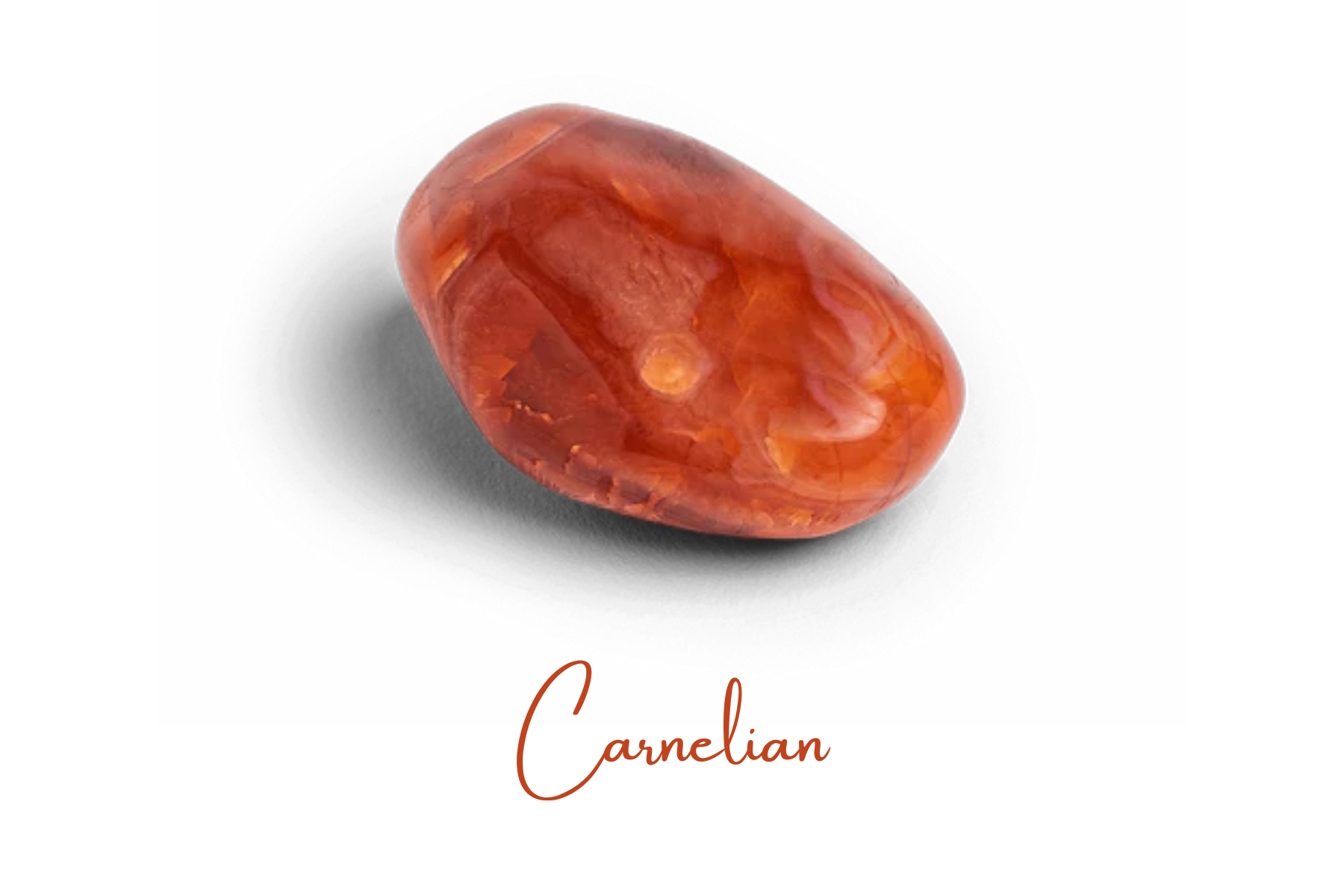 Rock-formed orange-red Carnelian stone