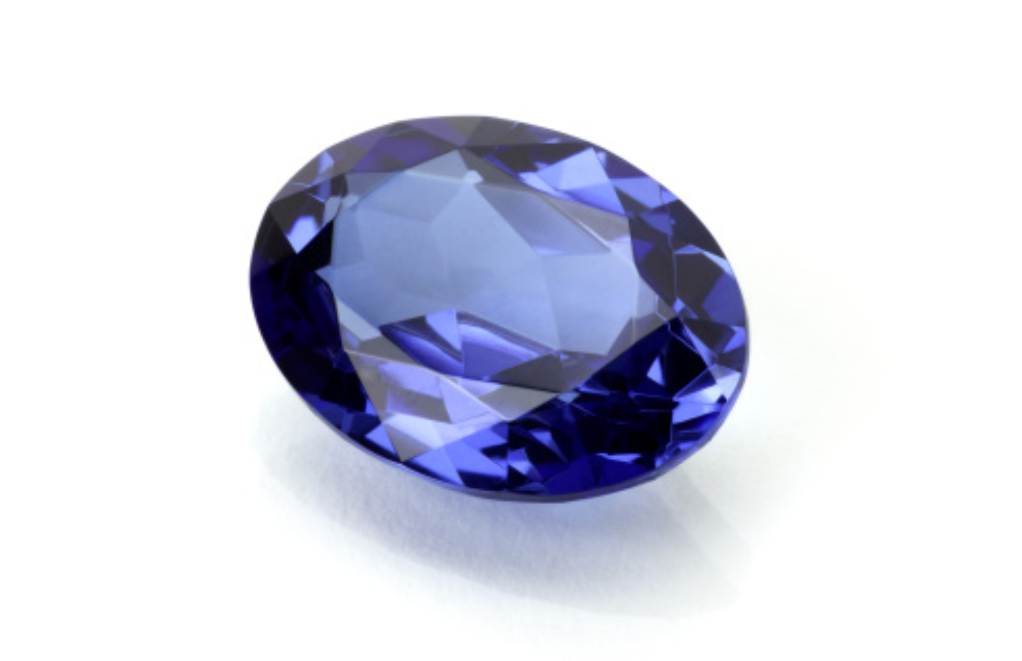 Oblong blue sapphire