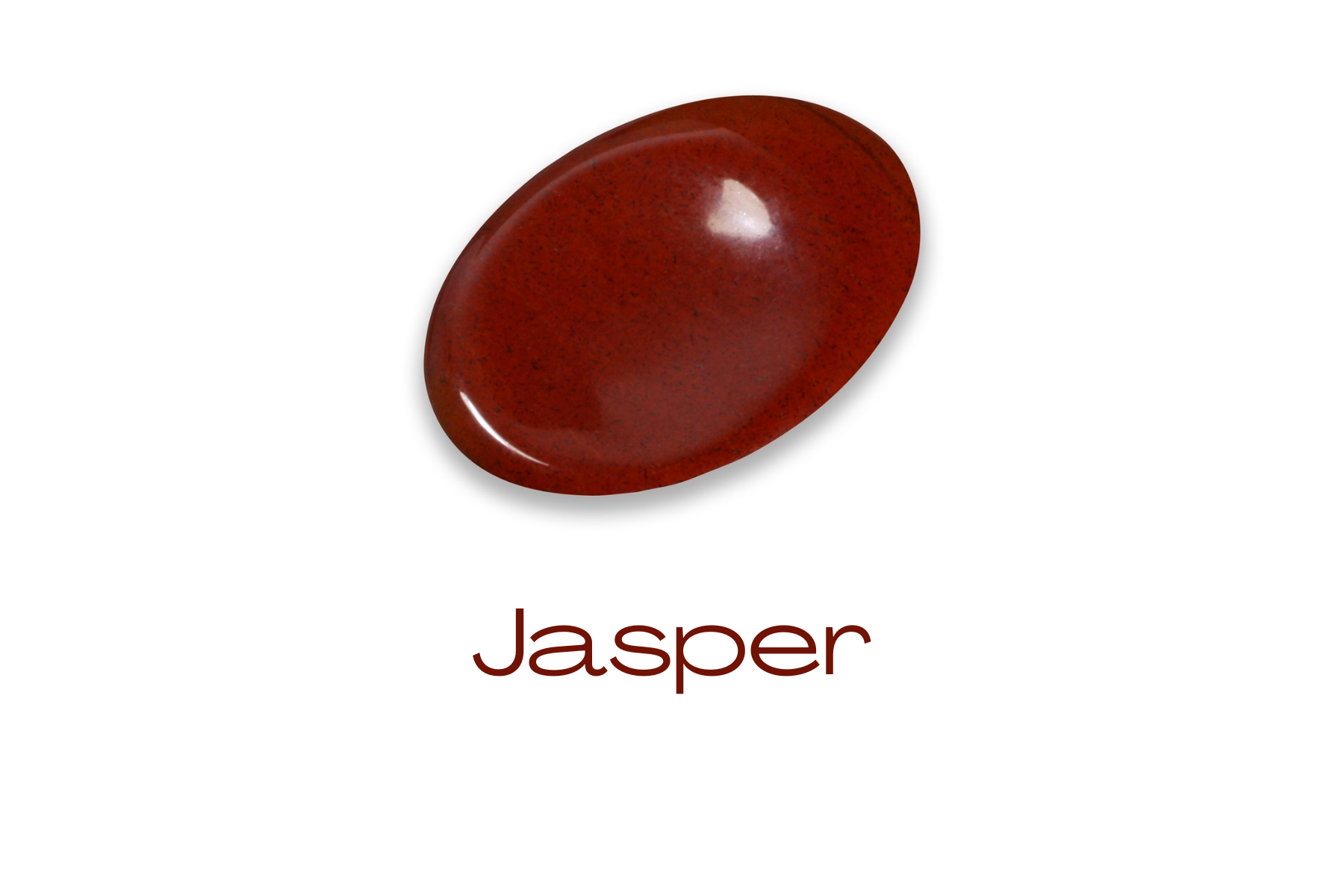 Oblong deep red jasper