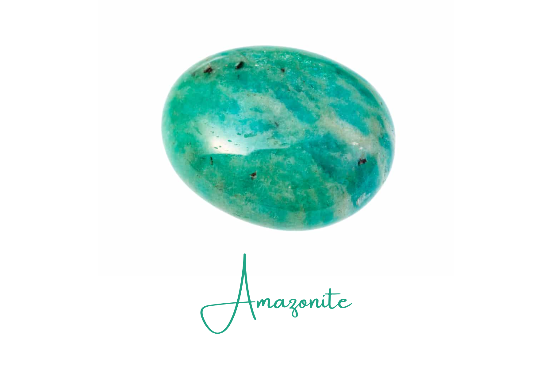 Rock-formed blue-green Amazonite stone