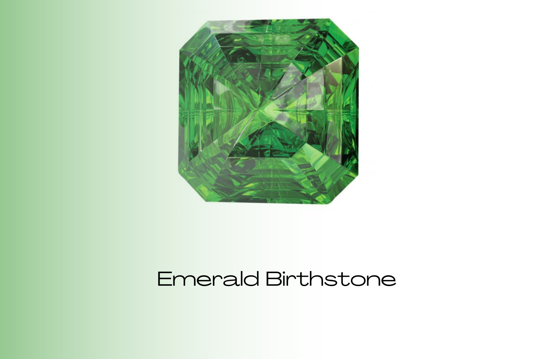 Octagonal-shaped green emerald