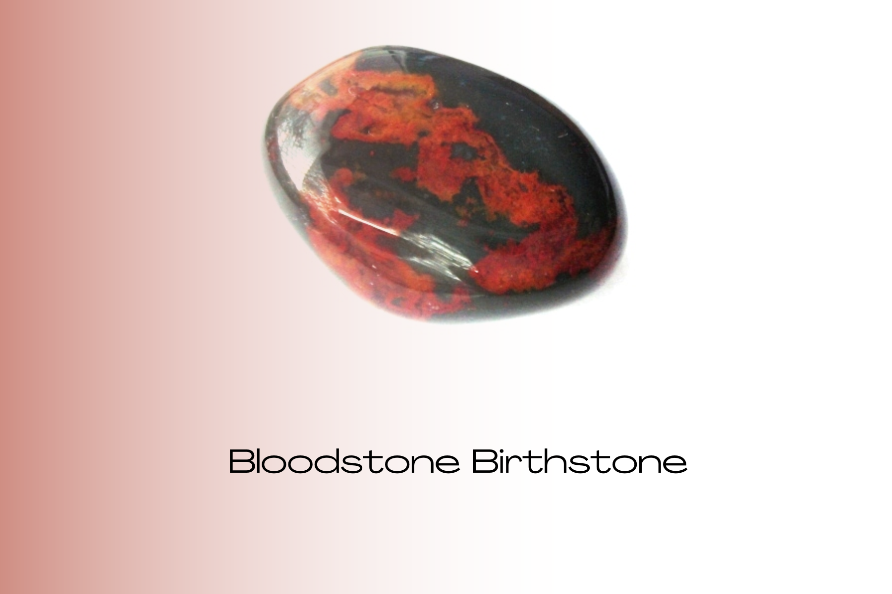 Soft rock-formed red-black bloodstone