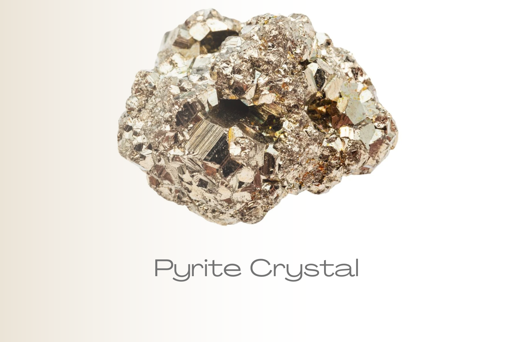 Rock-formed pyrite crystal