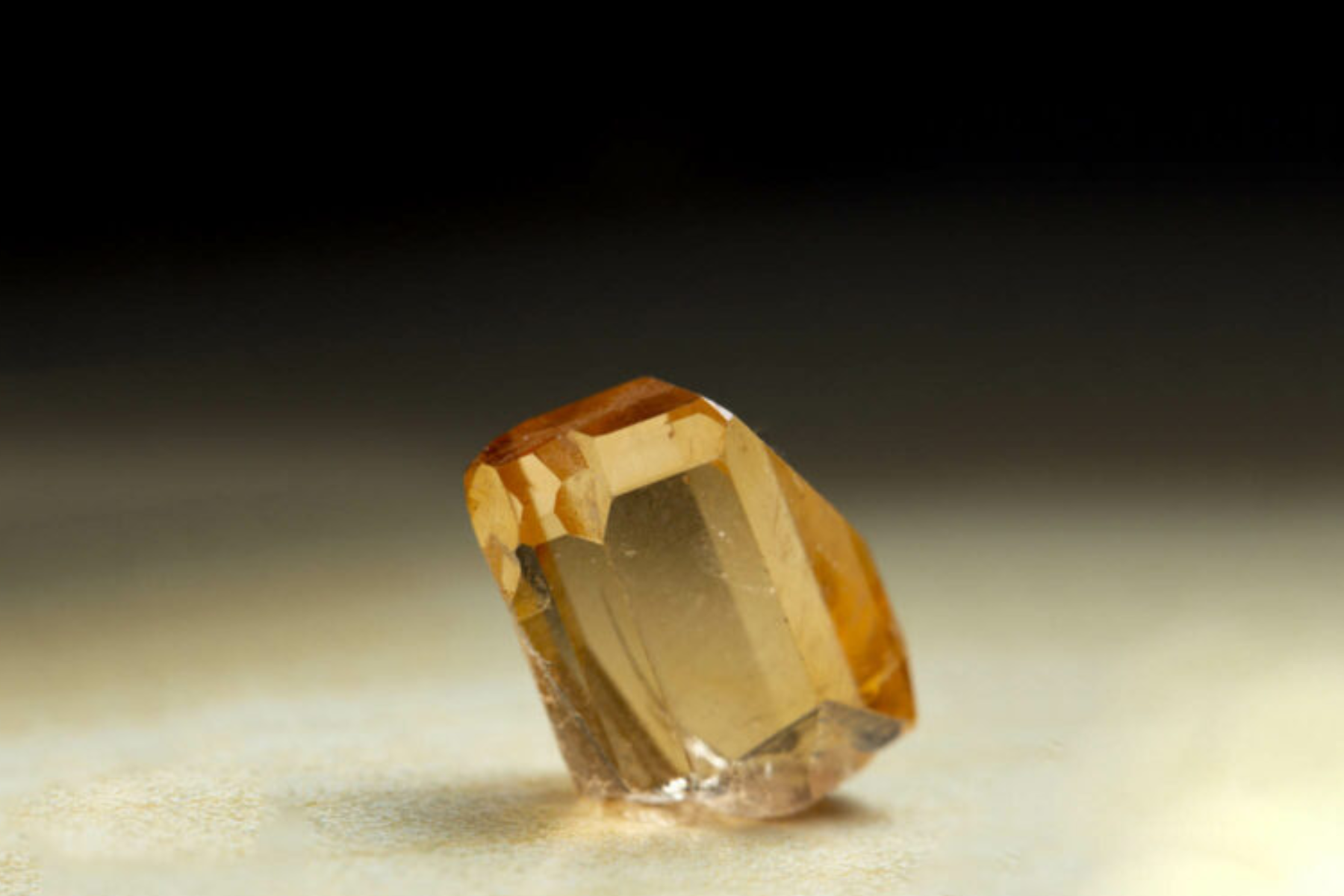 A piece of topaz stone on the floor