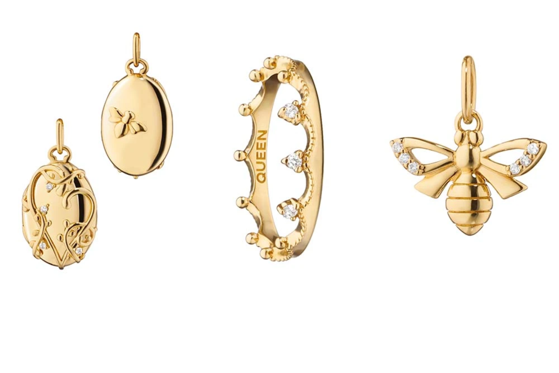 4 Jewelry items in the new Monica Rich Kosann x Bridgerton collection