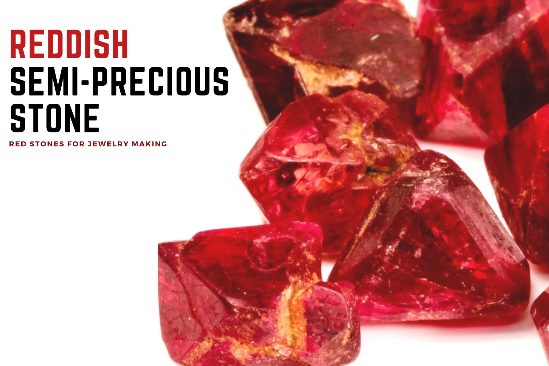 Reddish Semi Precious Stones - Red Stones For Jewelry Making