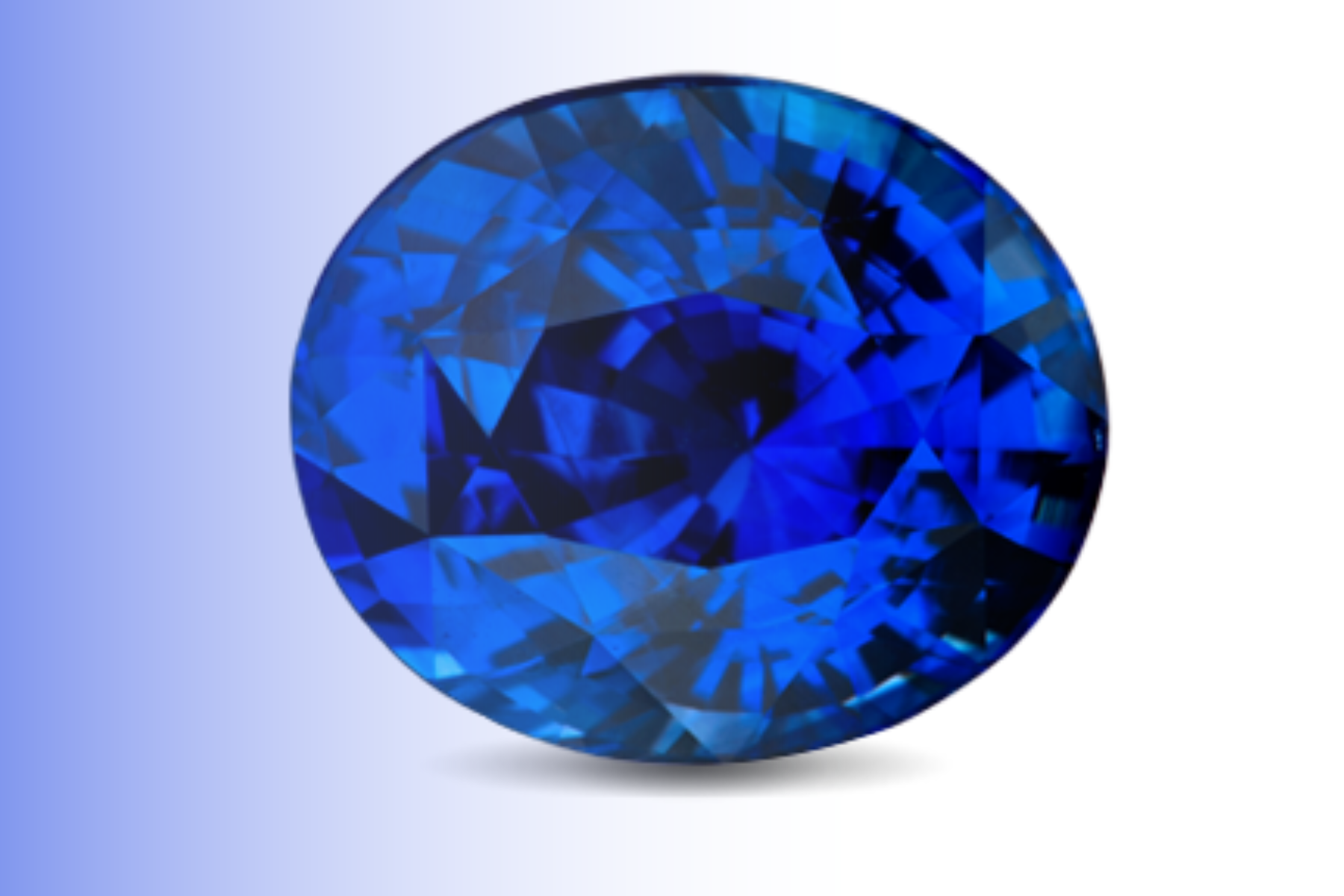 Round blue sapphire stone