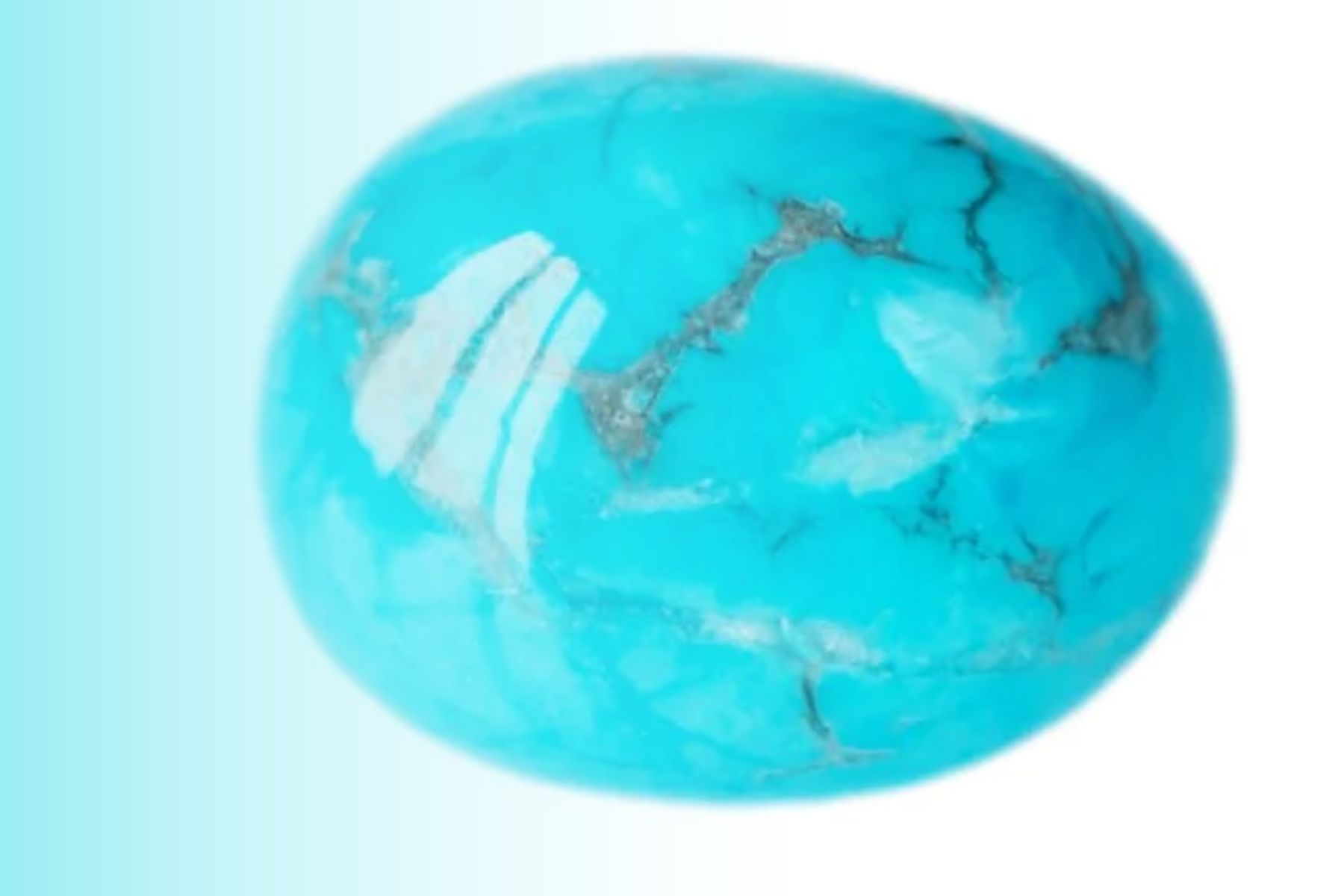 Shiny rock-formed turquoise stone