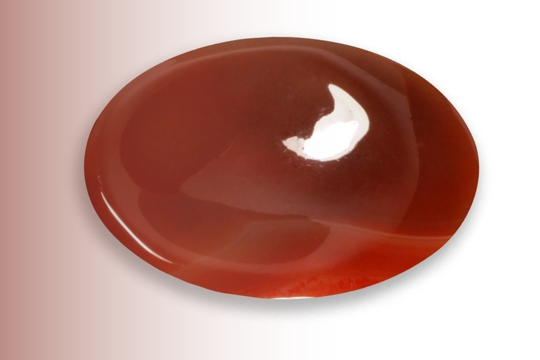 Carnelian stone, oblong, and gleaming