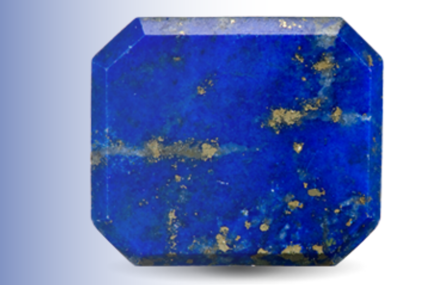 Octagonal deep blue Lapis Lazuli stone
