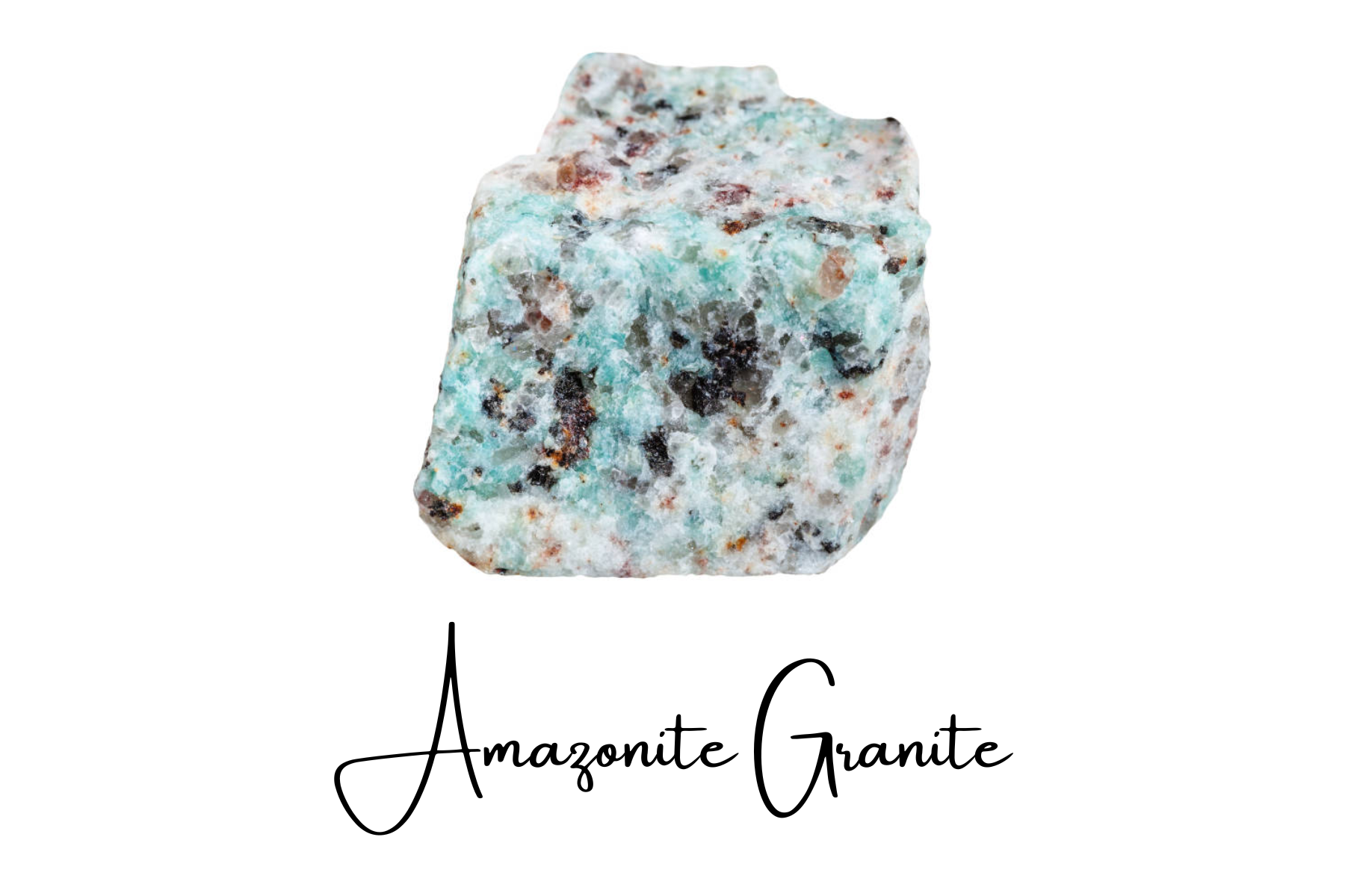 A square shaped smooth sky blue Amazonite granite