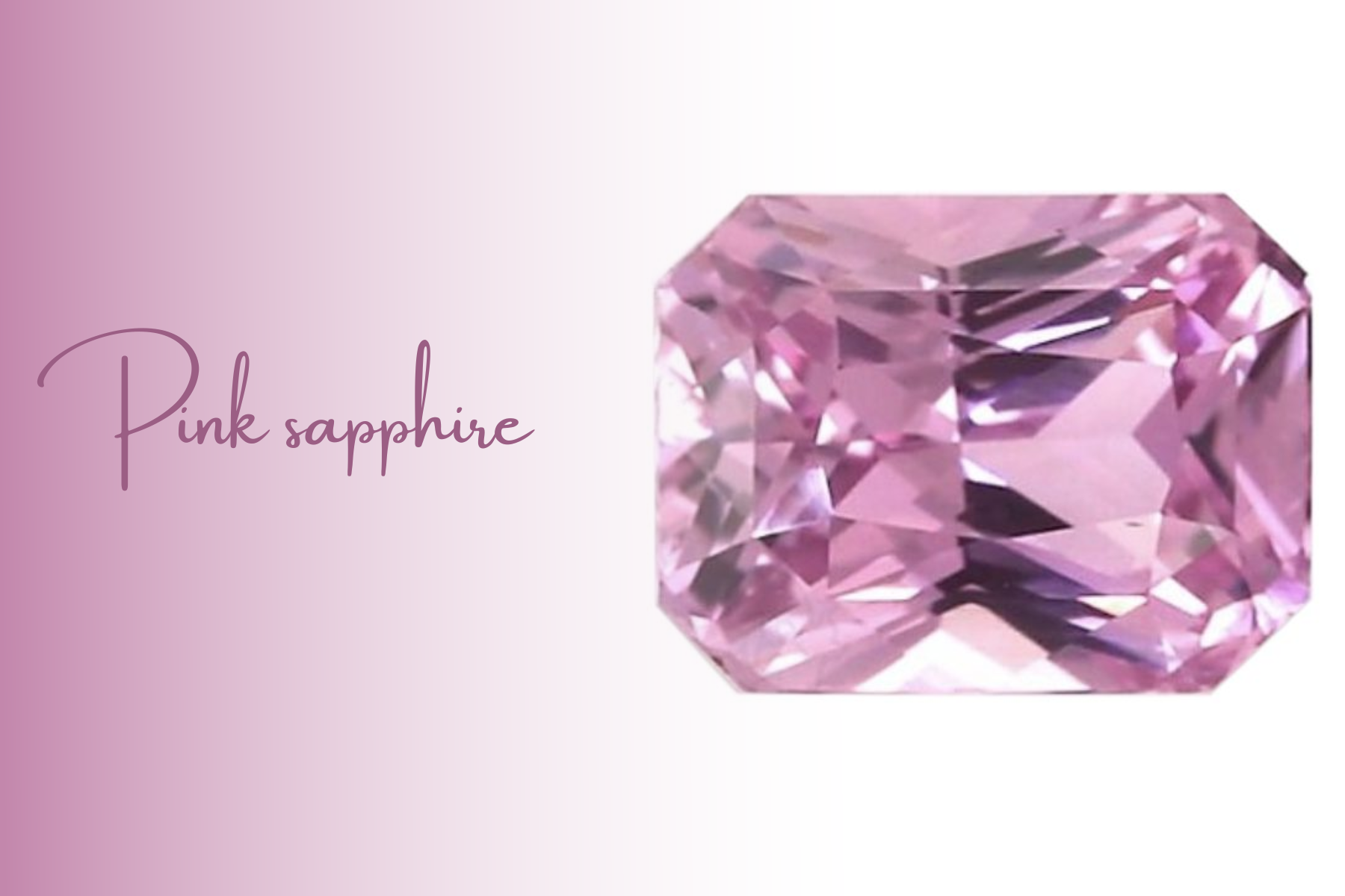 An octagonal pink sapphire