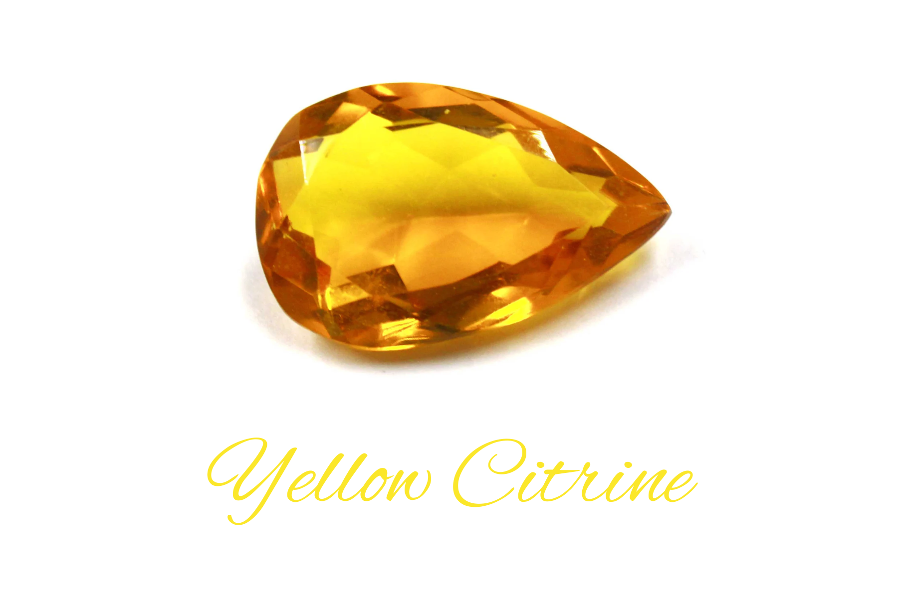 Pointed yellow citrine