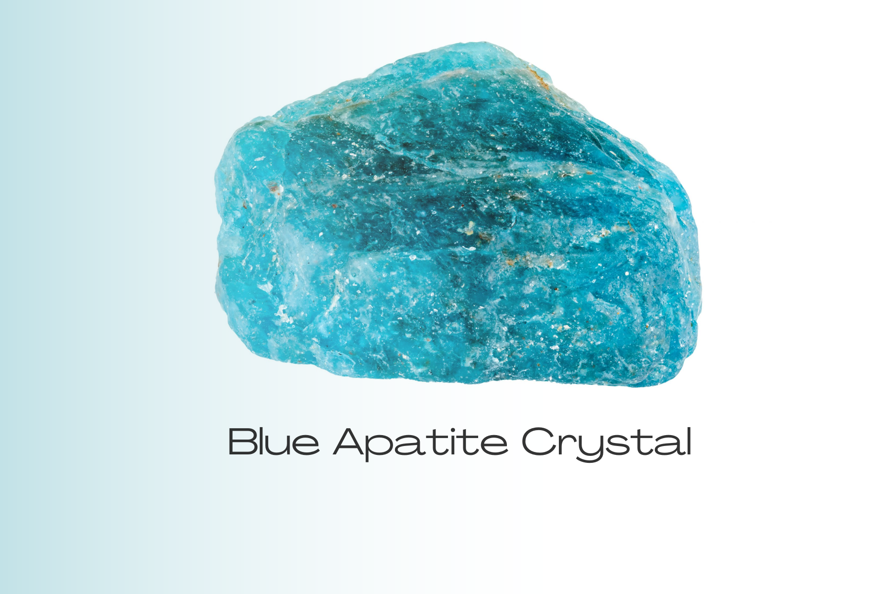 Rock-formed blue apatite stone