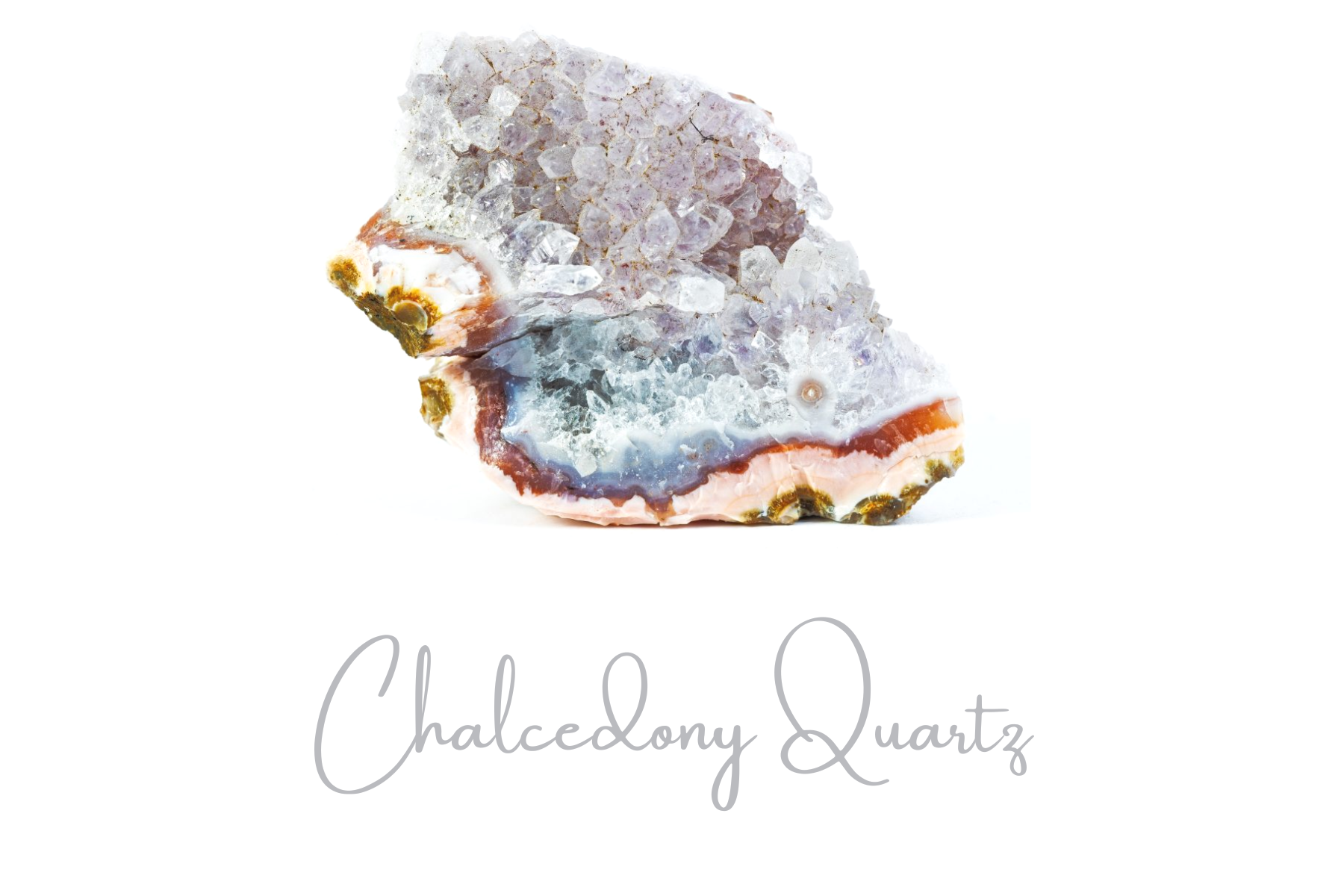 Sky blue chalcedony quartz crystal