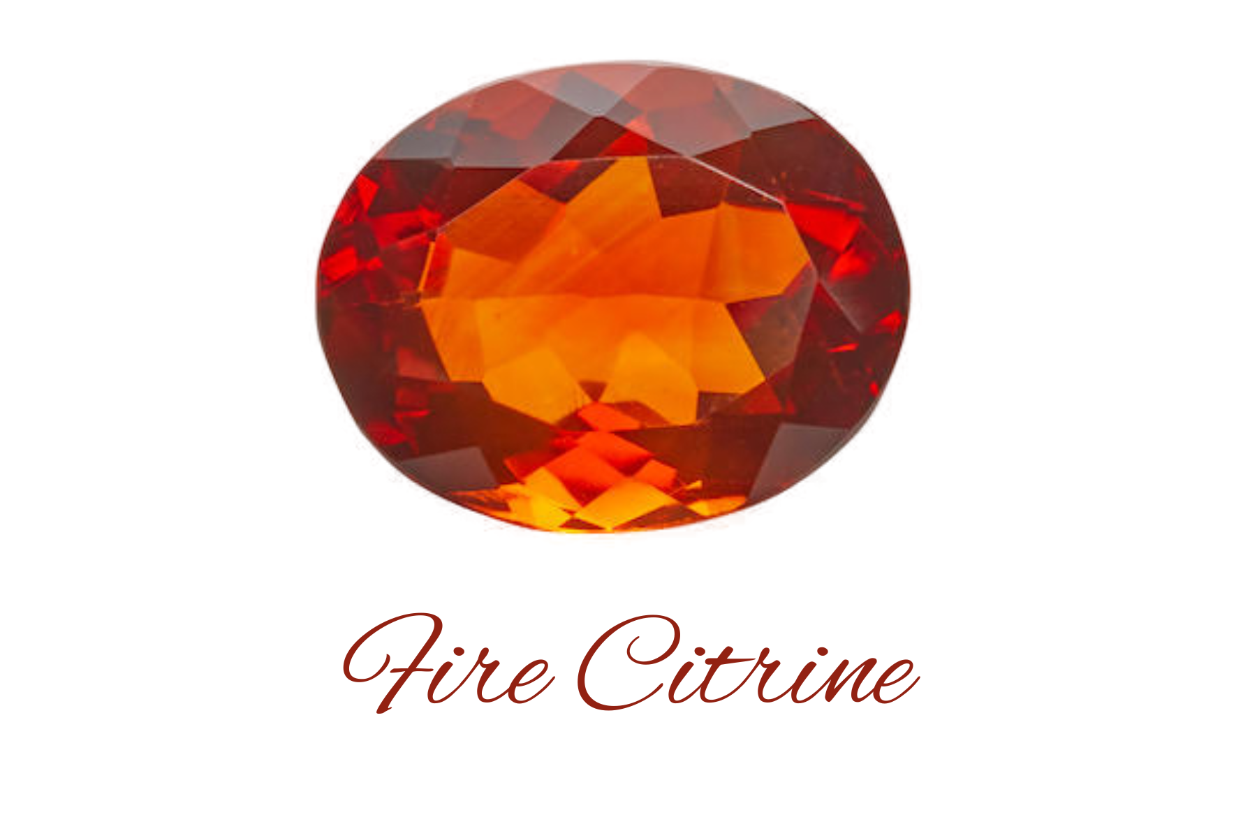 Orange-red Fire citrine