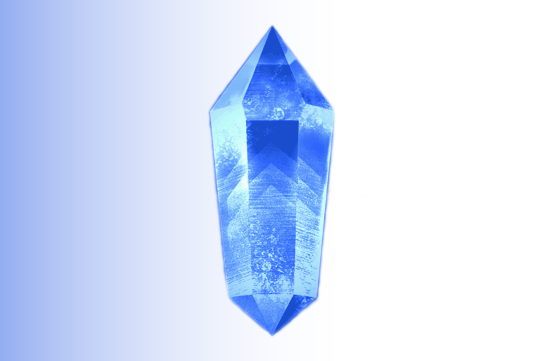 Elongated Blue sapphire stone