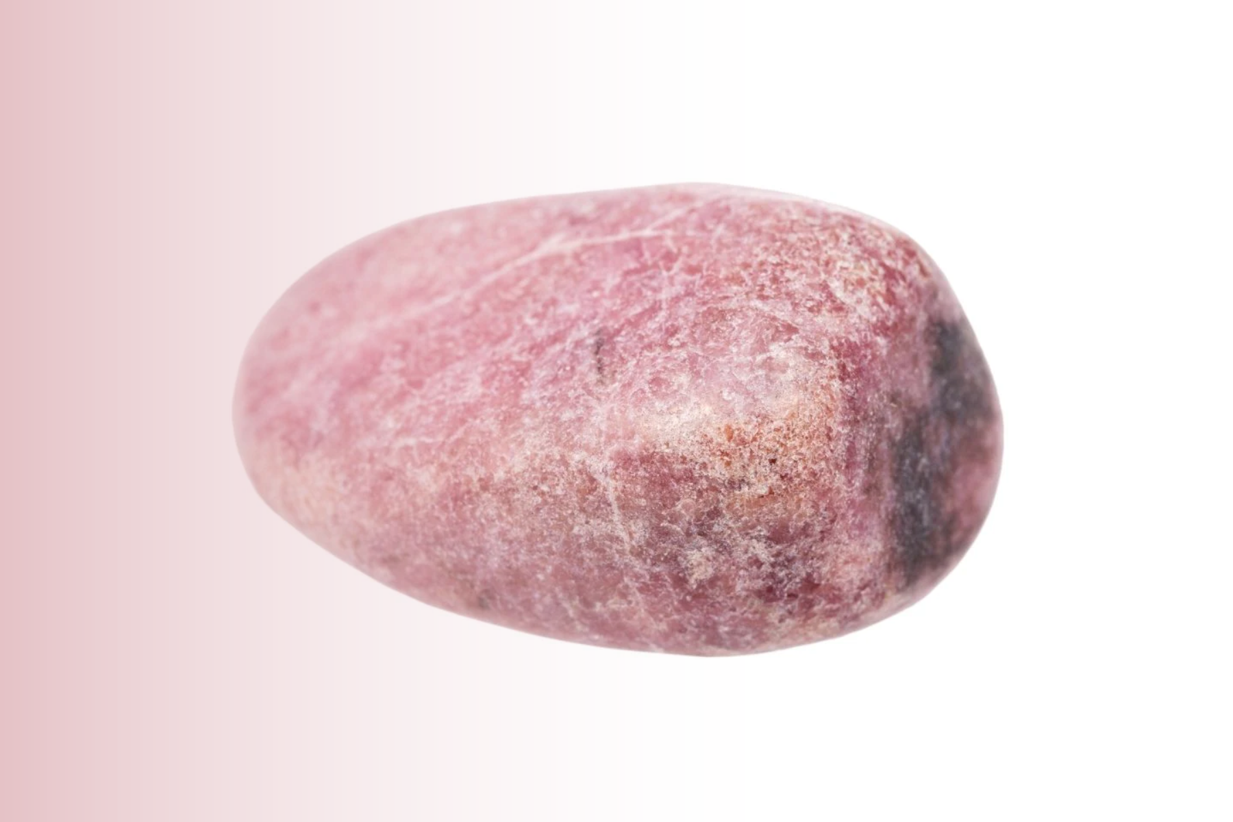 Rock-formed rhodonite stone