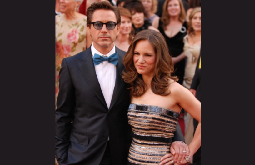 Robert Downey Jr. attends an event with his wife