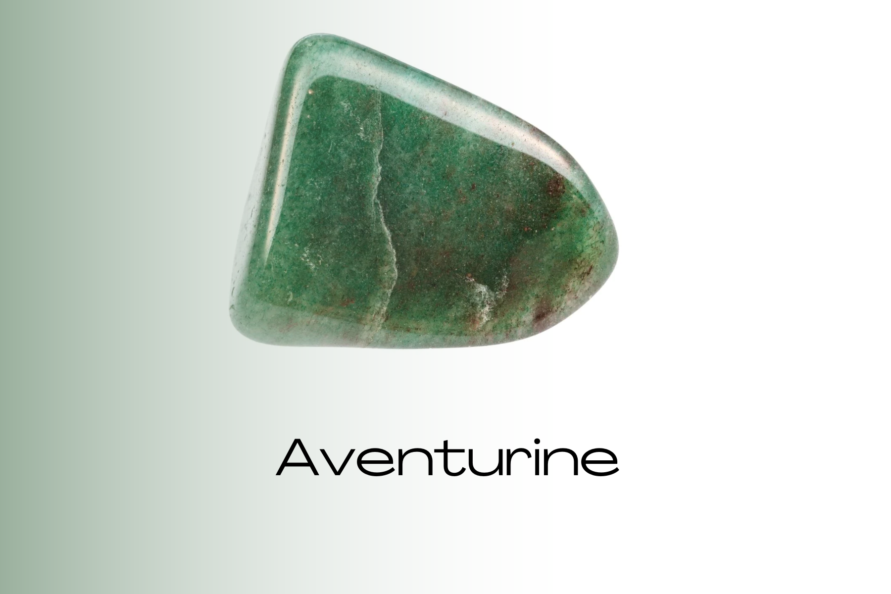 A smooth and shiny rock-formed aventurine stone