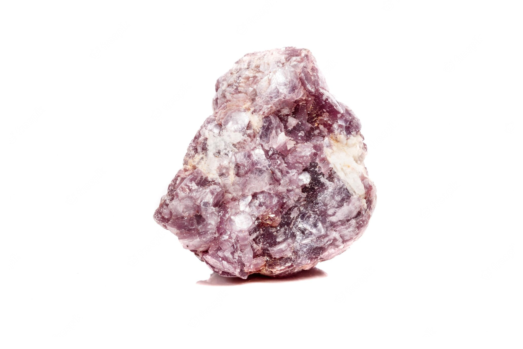 A crystal of white-violet lepidolite