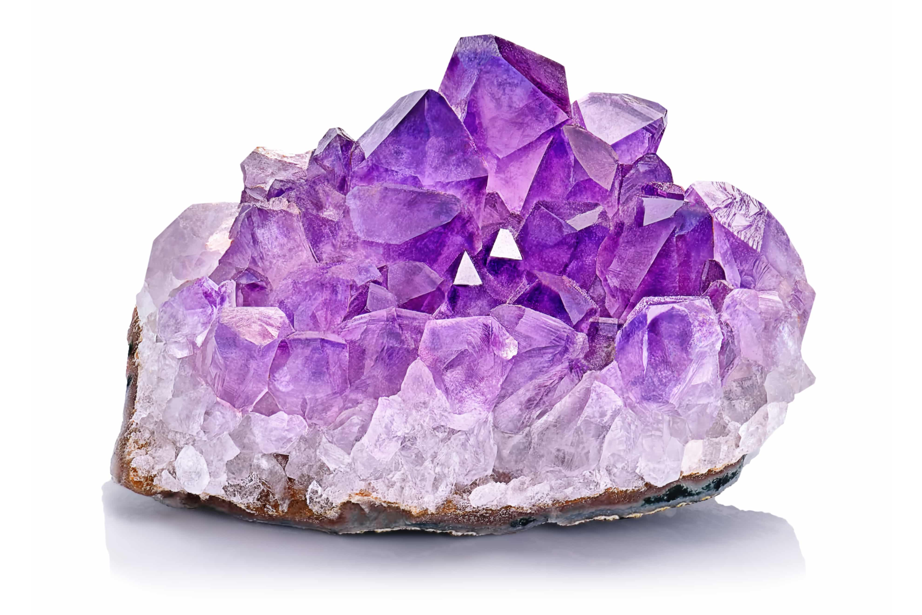 Amethyst that is still attached to its host rock