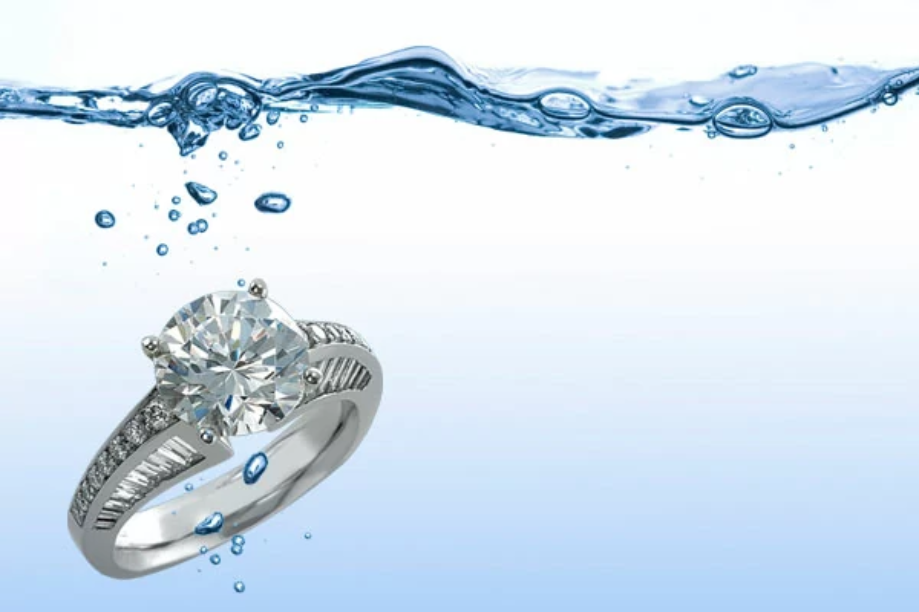 A ring dropped in the water