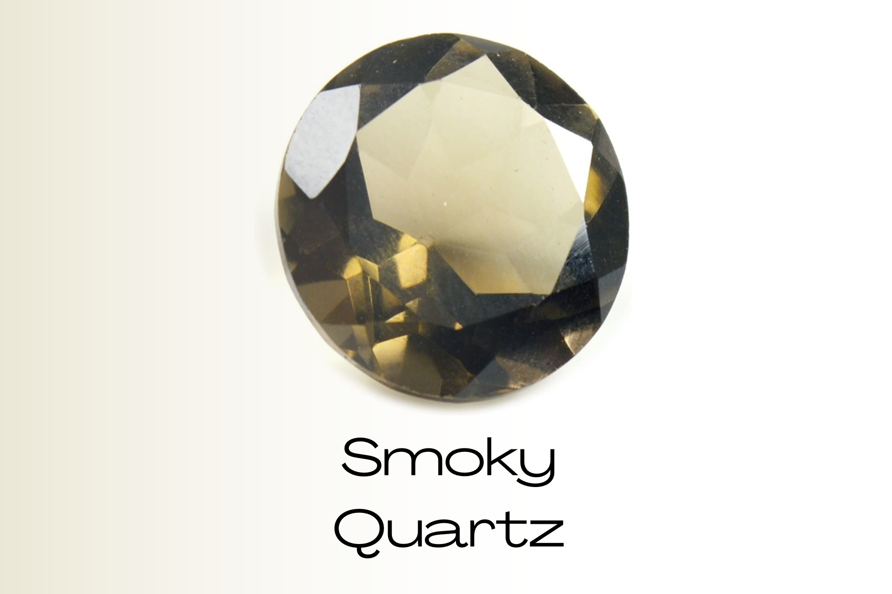 A round smoky quartz stone