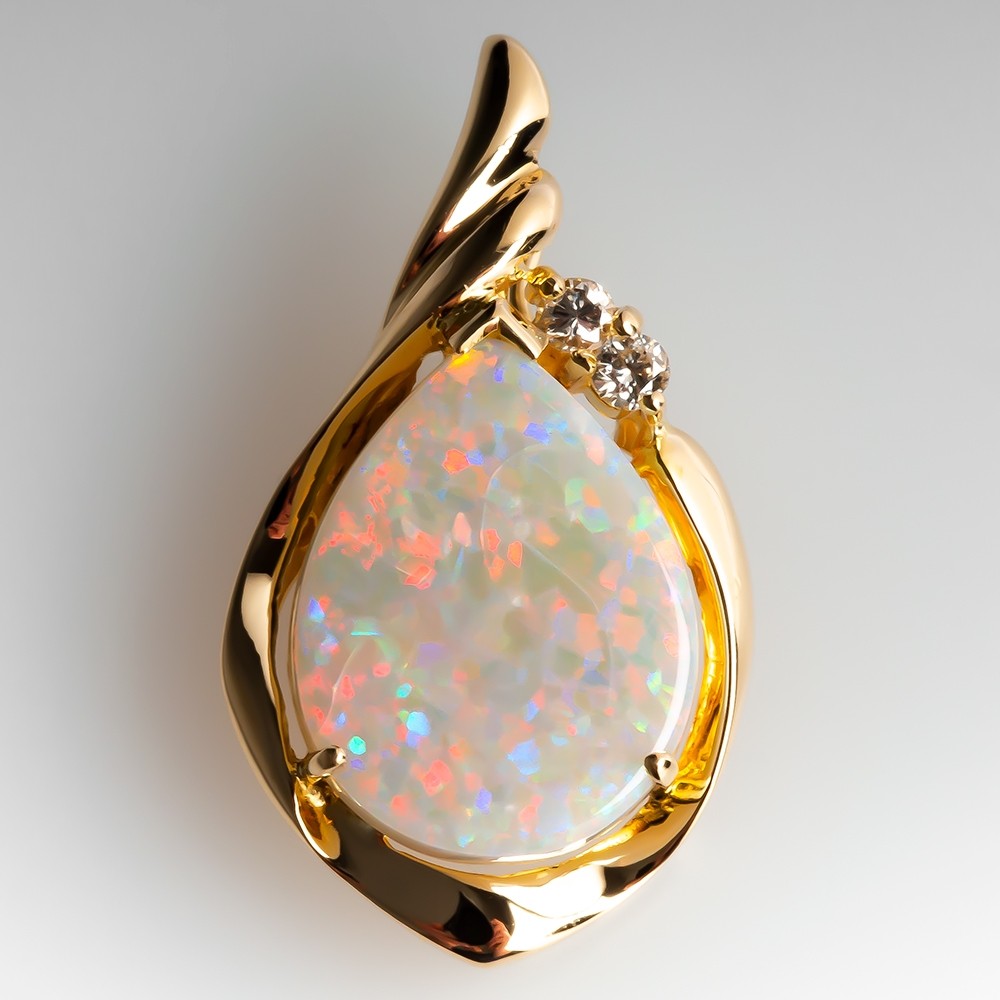 White opal amulet