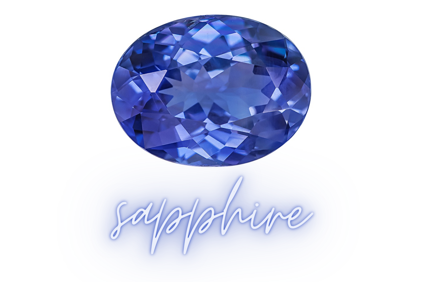Oblong sapphire stone