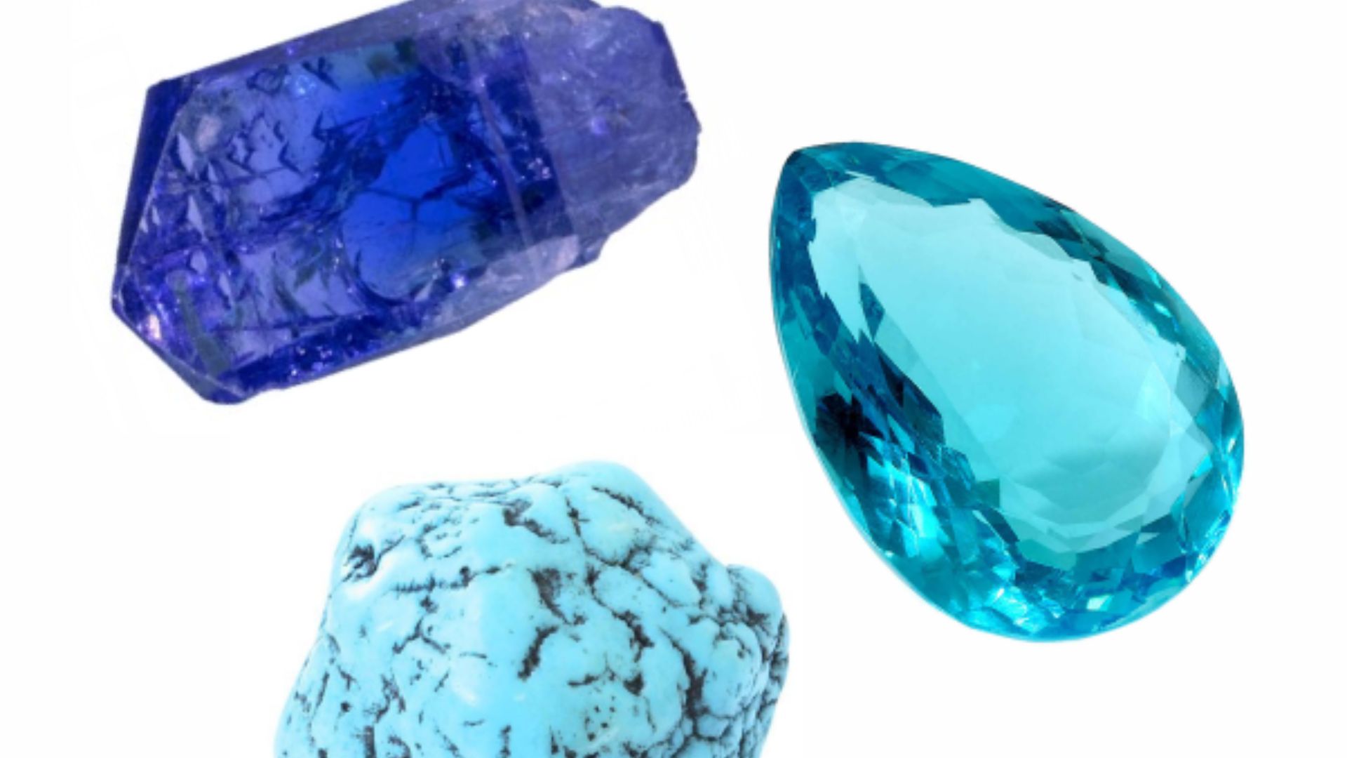  All Three Tanzanite, Zircon, and Turquoise Gemstones