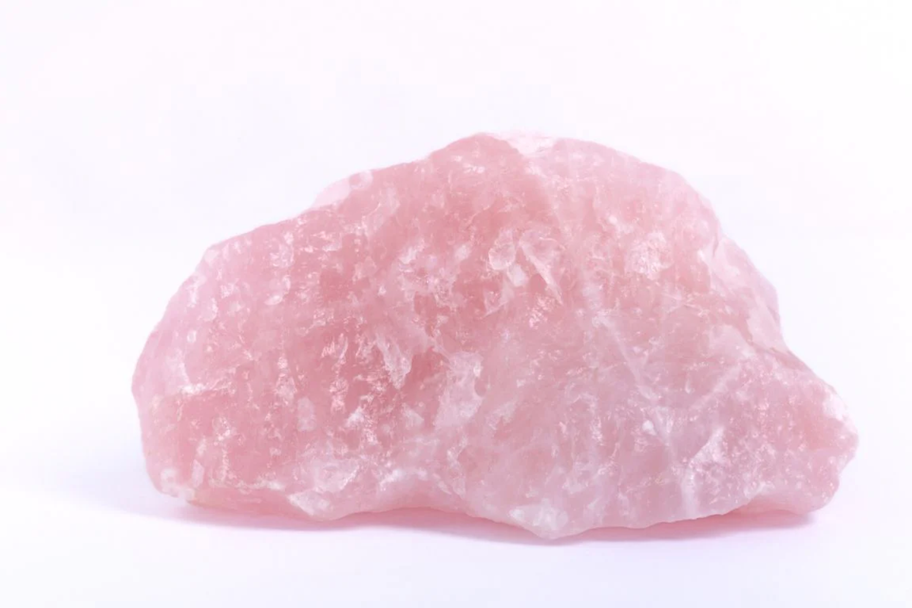 Pinkrose quartz in a rock-shaped