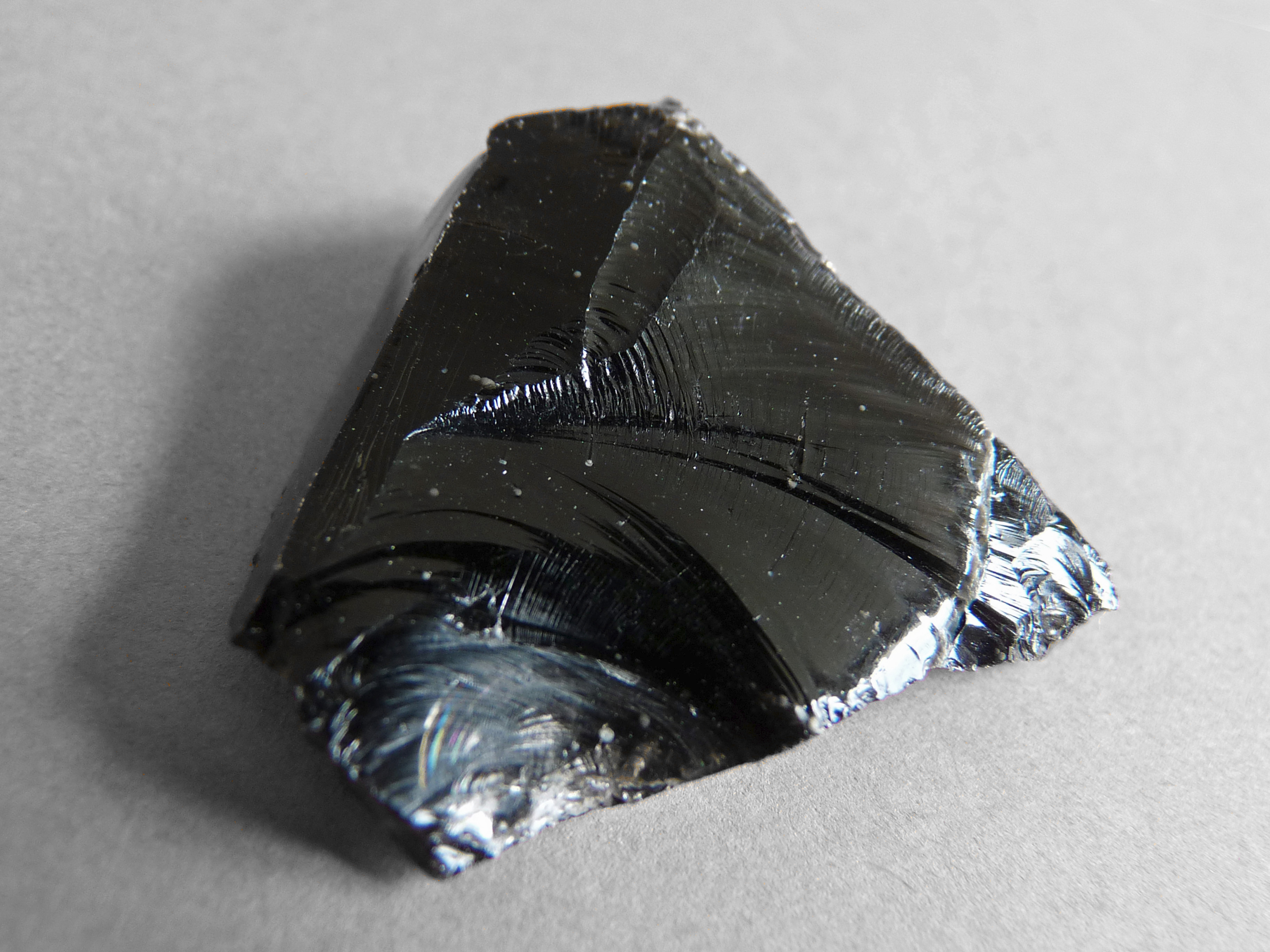 Black obsidian stone