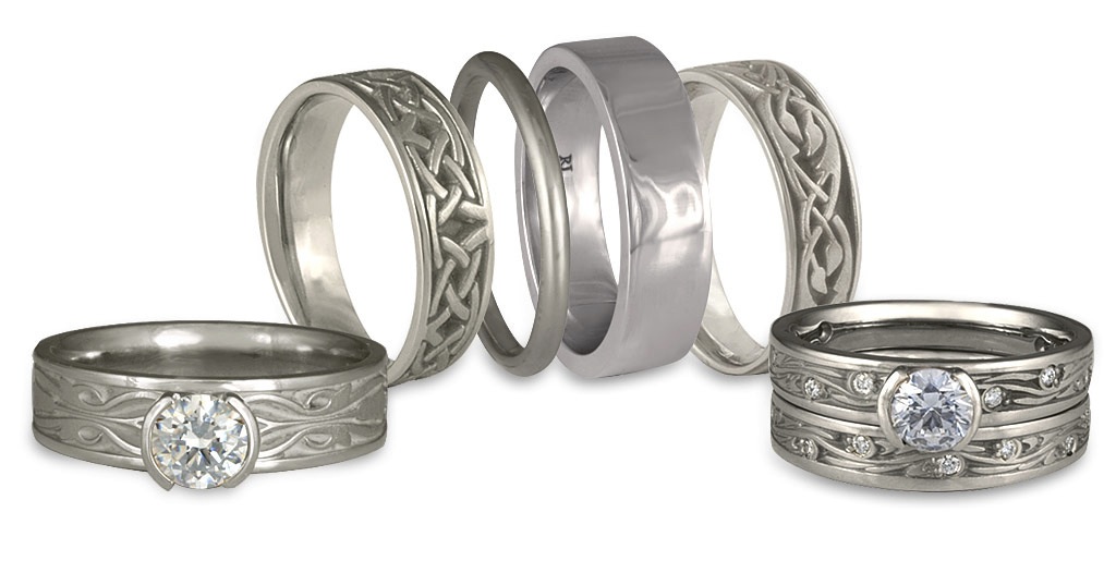 Six platinum rings
