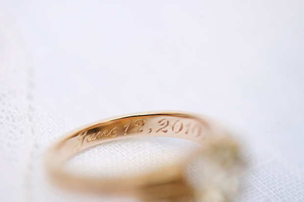 A ring with an engraved date