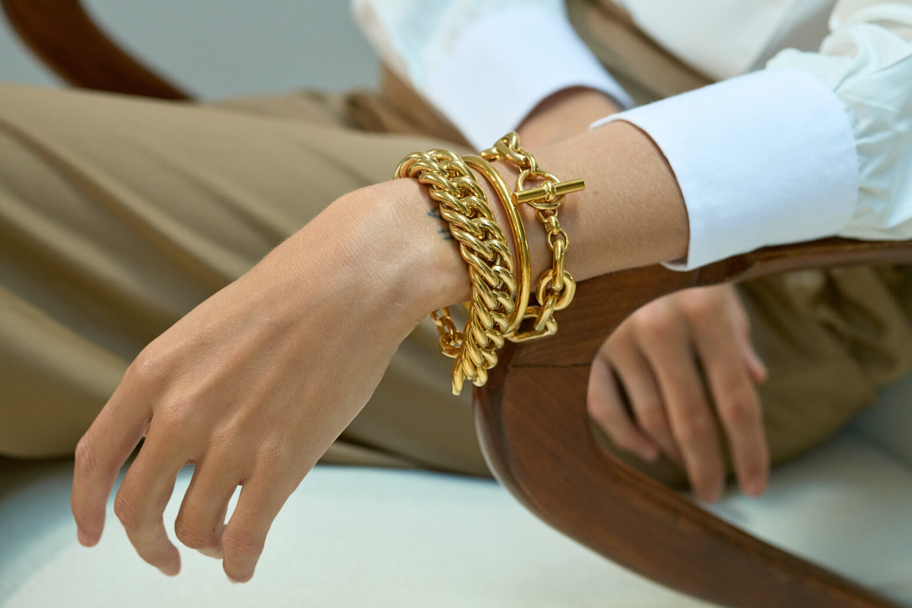 Chunky Bracelet 18K Gold Plated  Dorada Jewellery