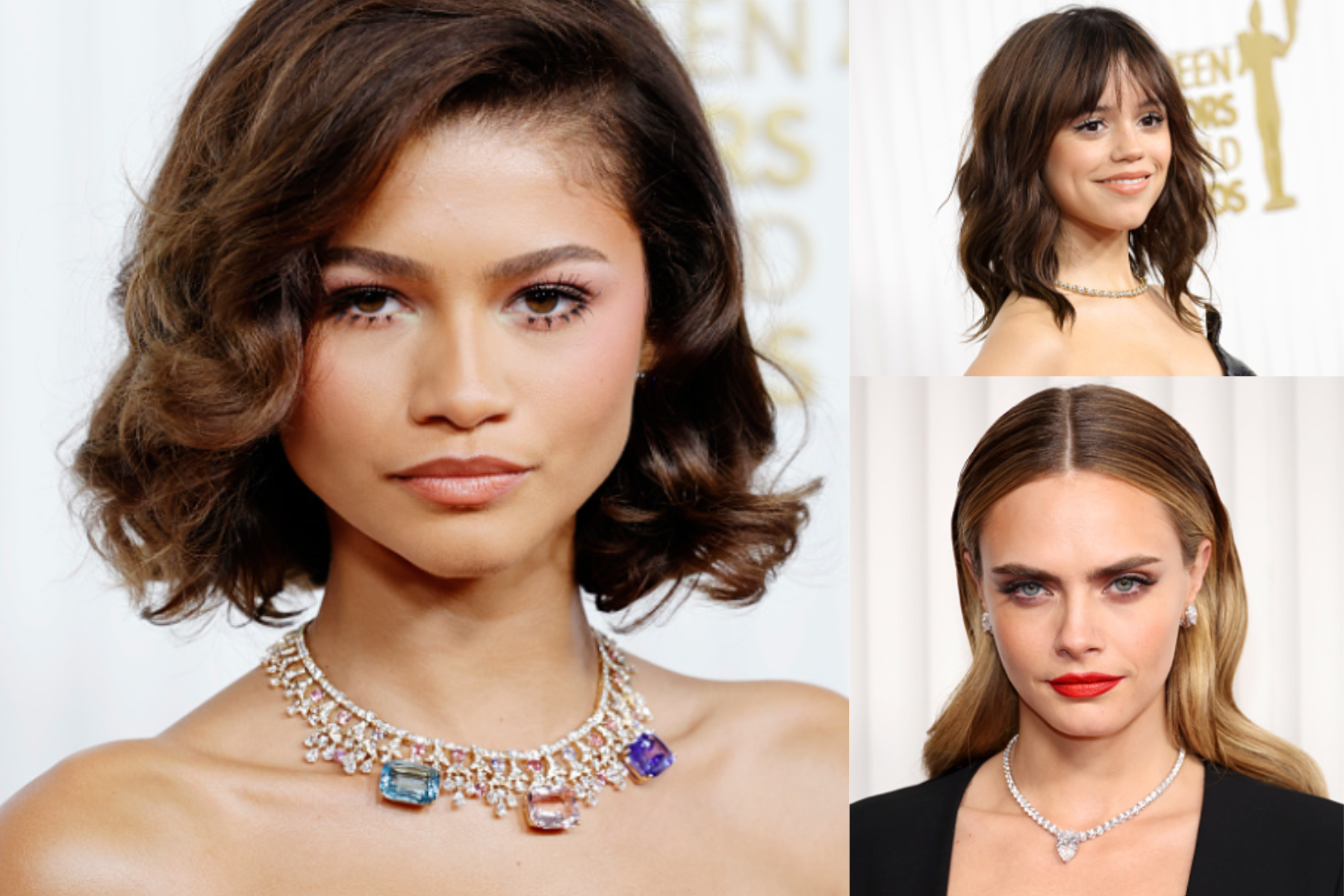 Three jewelry-clad Hollywood actresses