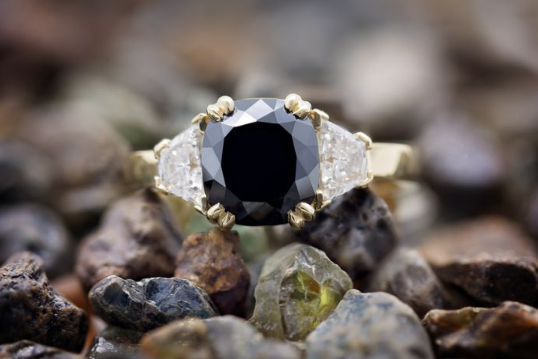 Black Diamond Ring on a rock